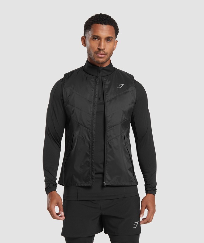 Gymshark Speed Gilet Vest Heren Zwart | ZPVT63945