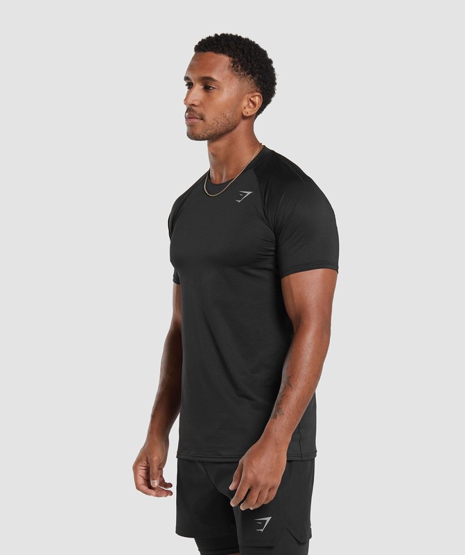Gymshark Speed T-Shirt T-Shirt Heren Zwart | QVIA45278
