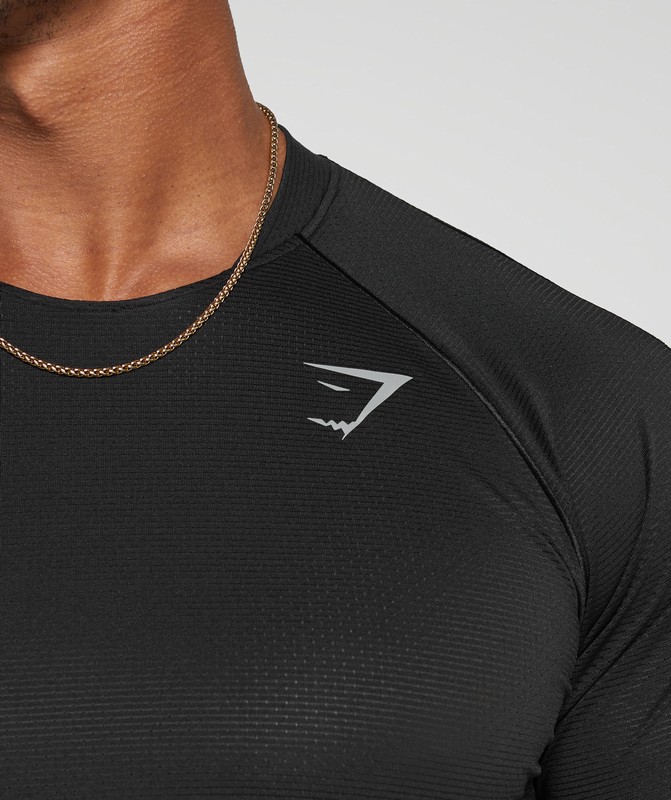 Gymshark Speed T-Shirt T-Shirt Heren Zwart | QVIA45278