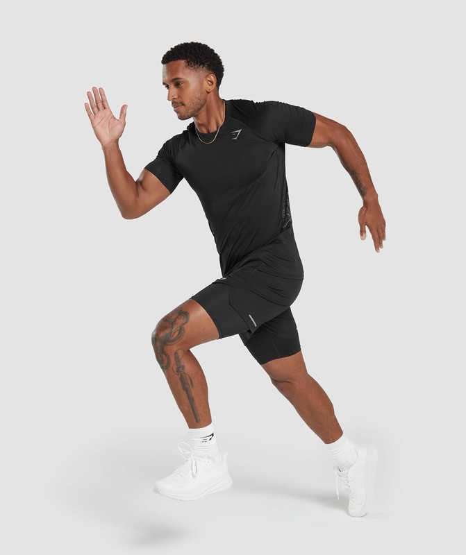 Gymshark Speed T-Shirt T-Shirt Heren Zwart | QVIA45278