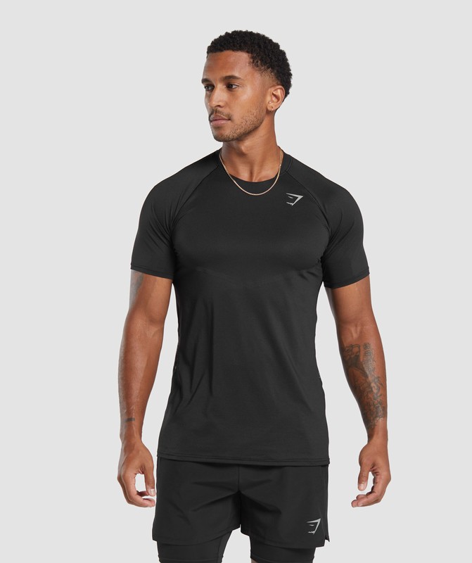 Gymshark Speed T-Shirt T-Shirt Heren Zwart | QVIA45278