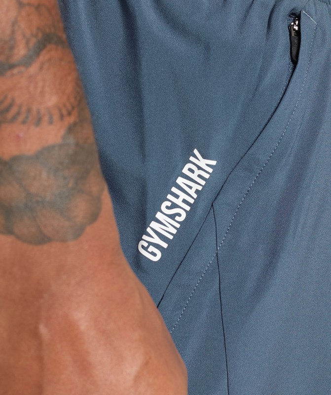 Gymshark Sport 5" 2 in 1 Shorts Korte Broek Heren Blauw Donkergrijs | WZJI90154