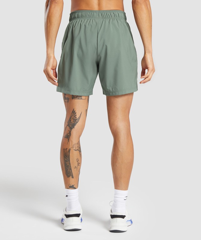 Gymshark Sport 7" Shorts Korte Broek Heren Groen | UOJL52937
