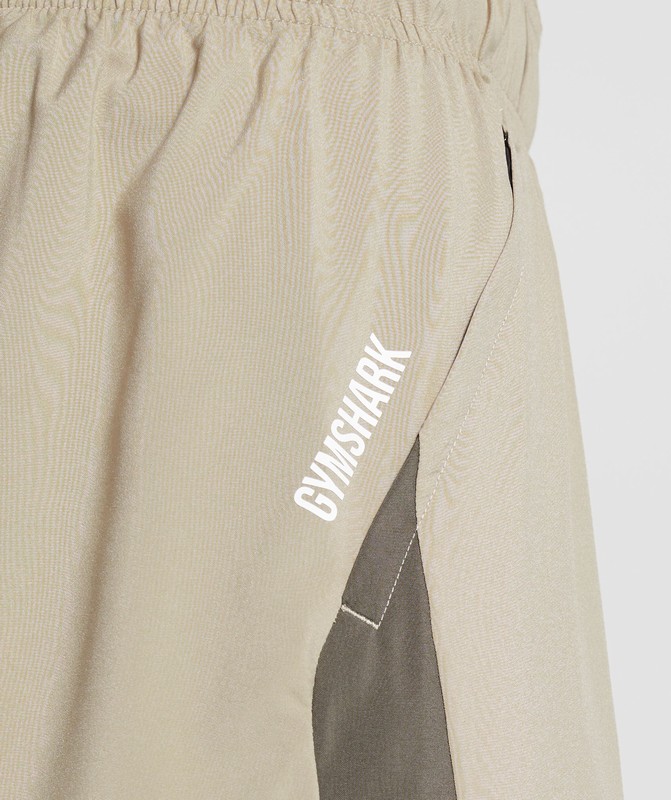Gymshark Sport 7" Shorts Korte Broek Heren Bruin Camo Bruin | OXRV64953