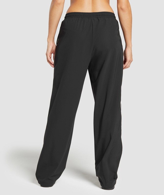 Gymshark Stitch Feature Woven Pants Broek Dames Zwart | KCHG45329