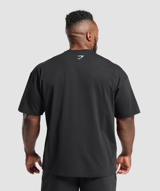 Gymshark Strength Department Animal Oversized T-Shirt T-Shirt Heren Zwart | BGZQ73620