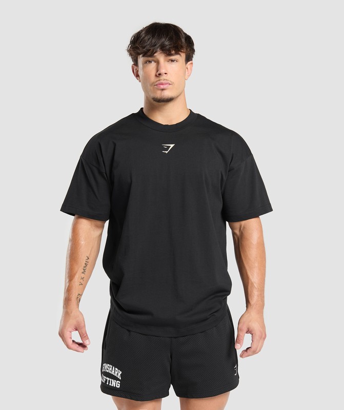 Gymshark Strength Department Graphic T-Shirt T-Shirt Heren Zwart | FKZG23548