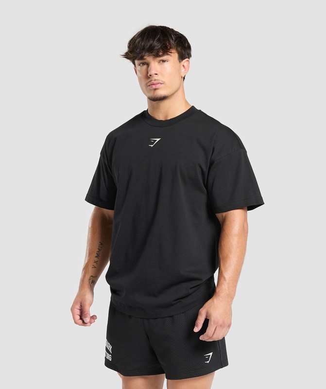 Gymshark Strength Department Graphic T-Shirt T-Shirt Heren Zwart | FKZG23548