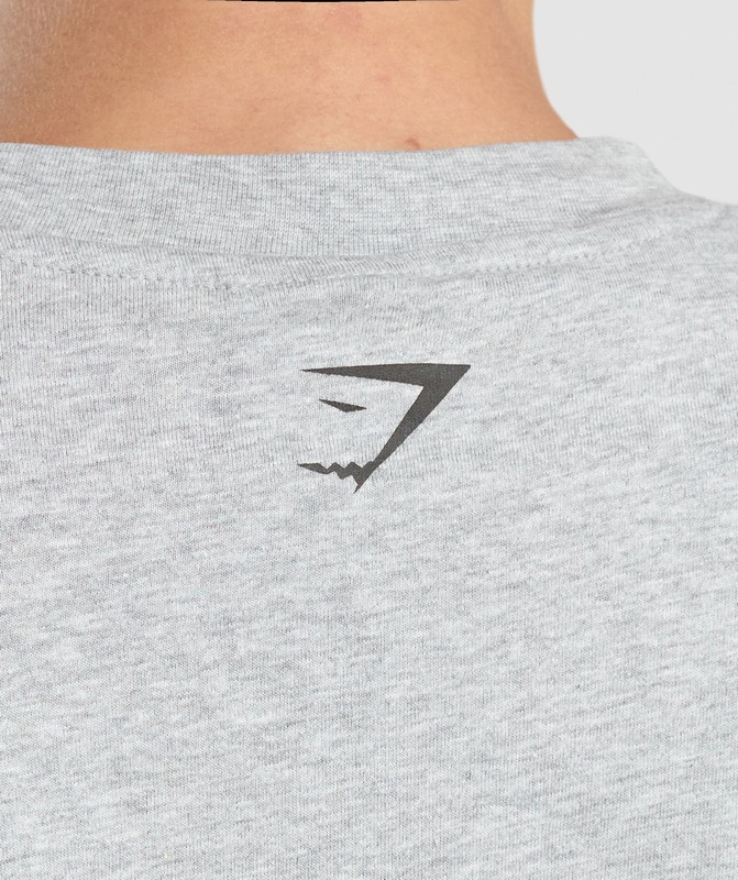 Gymshark Strength Department Oversized T-Shirt T-Shirt Dames Lichtgrijs | BNPI98345