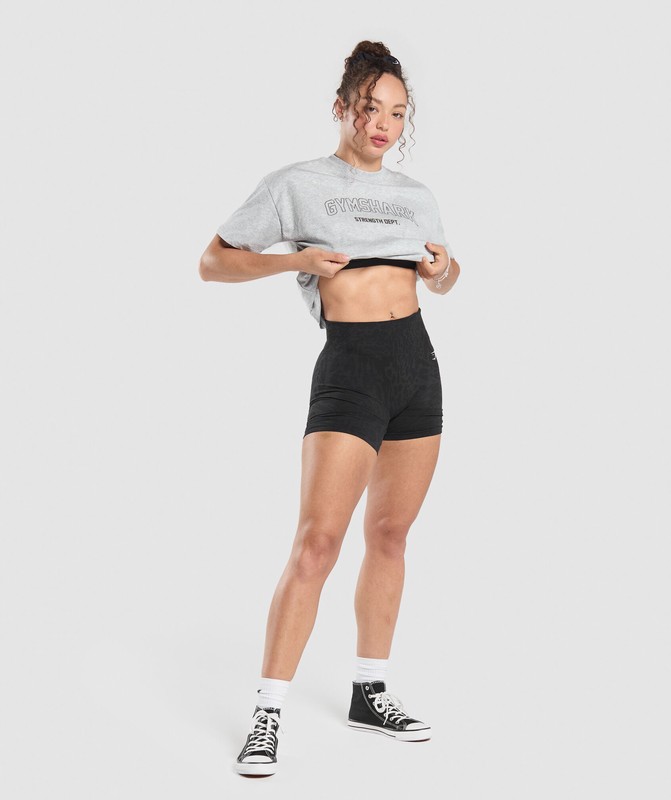 Gymshark Strength Department Oversized T-Shirt T-Shirt Dames Lichtgrijs | BNPI98345