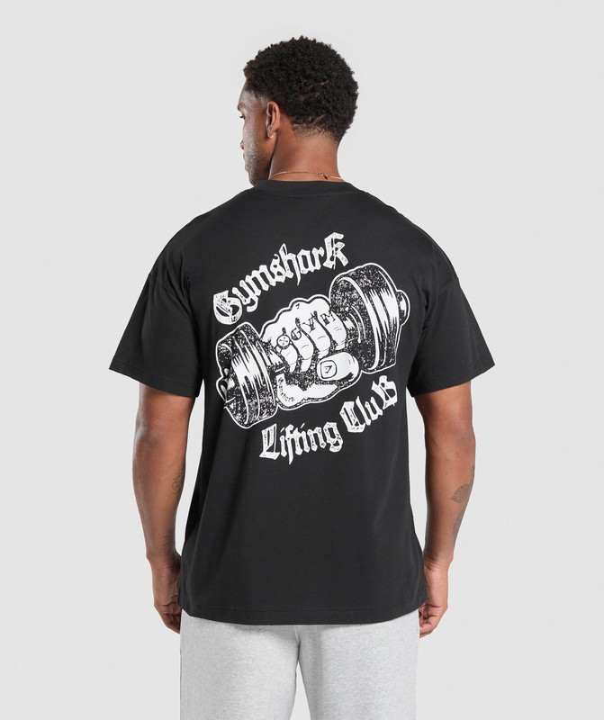 Gymshark Strength Dept Graphic T-Shirt T-Shirt Heren Zwart | LRDC27184