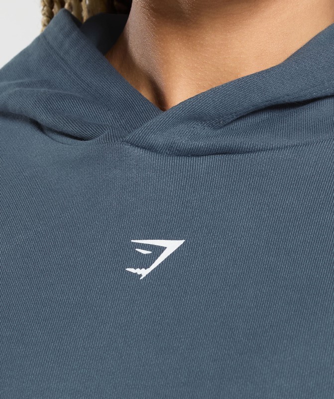 Gymshark Strength In Numbers Hoodie Hoodie Dames Blauw | KRVG34517