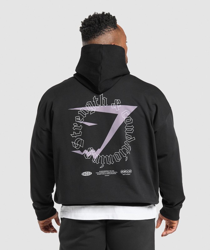 Gymshark Strength + Conditioning Hoodie Hoodie Heren Zwart | UXVH80712
