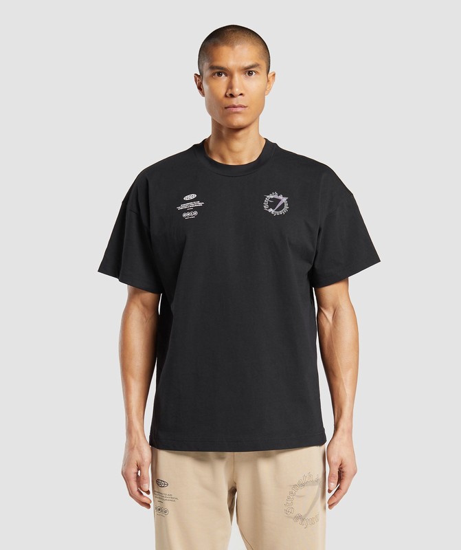 Gymshark Strength and Conditioning T-Shirt T-Shirt Heren Zwart | EYSL64735