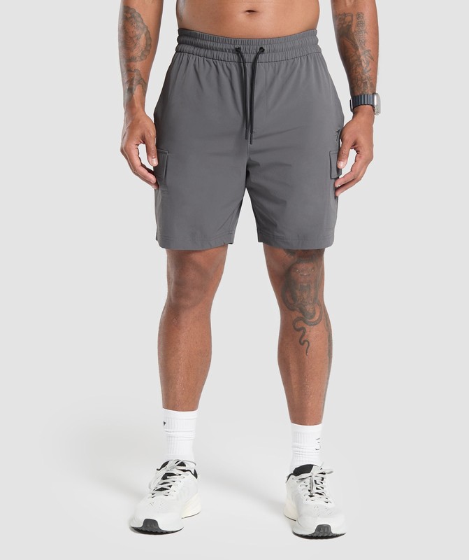 Gymshark Stretch Woven Cargo Shorts Korte Broek Heren Grijs | UQJD42168