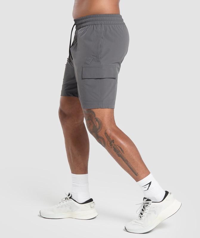 Gymshark Stretch Woven Cargo Shorts Korte Broek Heren Grijs | UQJD42168