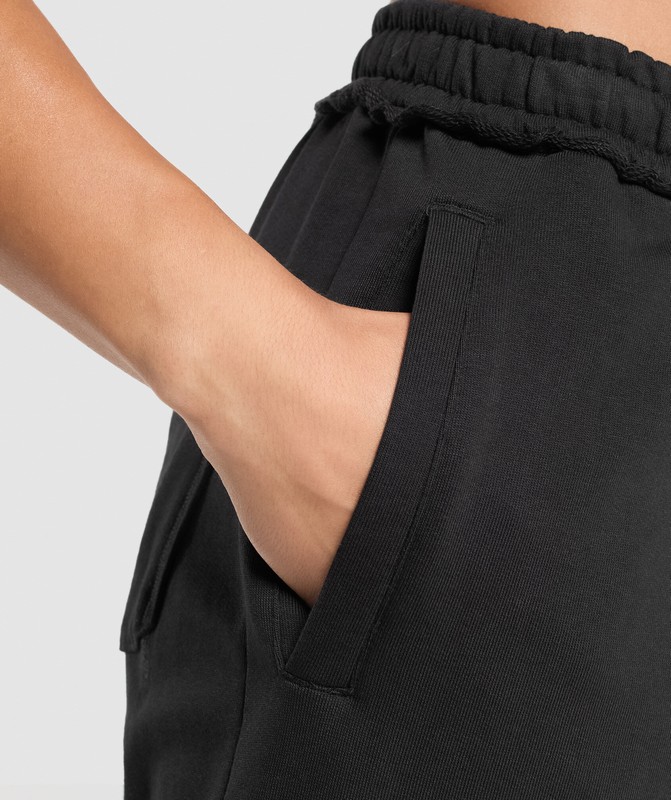 Gymshark Superset Oversized Joggers Joggingbroek Dames Zwart | PBIT29706