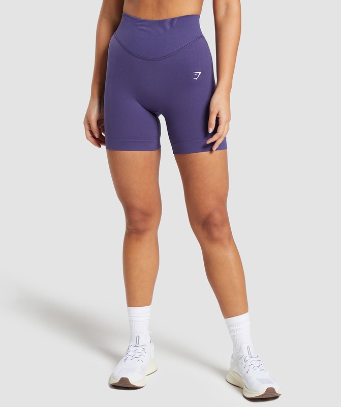 Gymshark Sweat Seamless Shorts Korte Broek Dames Paars | CVSO84761