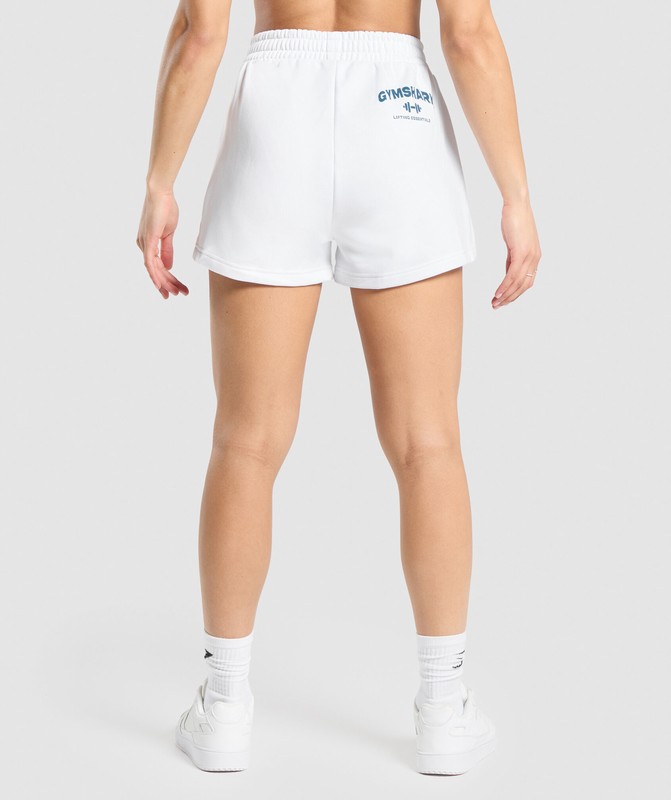 Gymshark Team Short Korte Broek Dames Wit | LXNF38914
