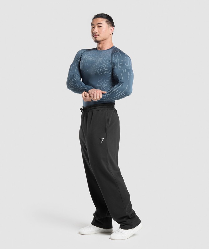 Gymshark Tectonic Seamless LS Top Top Heren Blauw Blauw | JQVZ59132