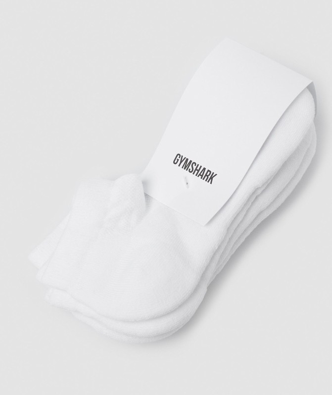 Gymshark Trainer Socks 3Pk Sokken Dames Wit | KRNL32716