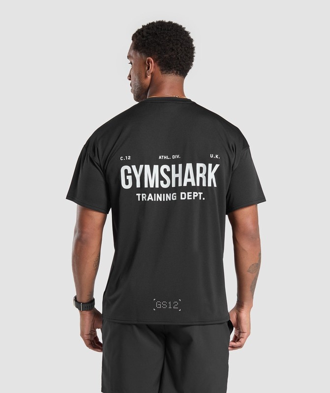 Gymshark Training Department Performance T Shirt T-Shirt Heren Zwart | HJVL71638