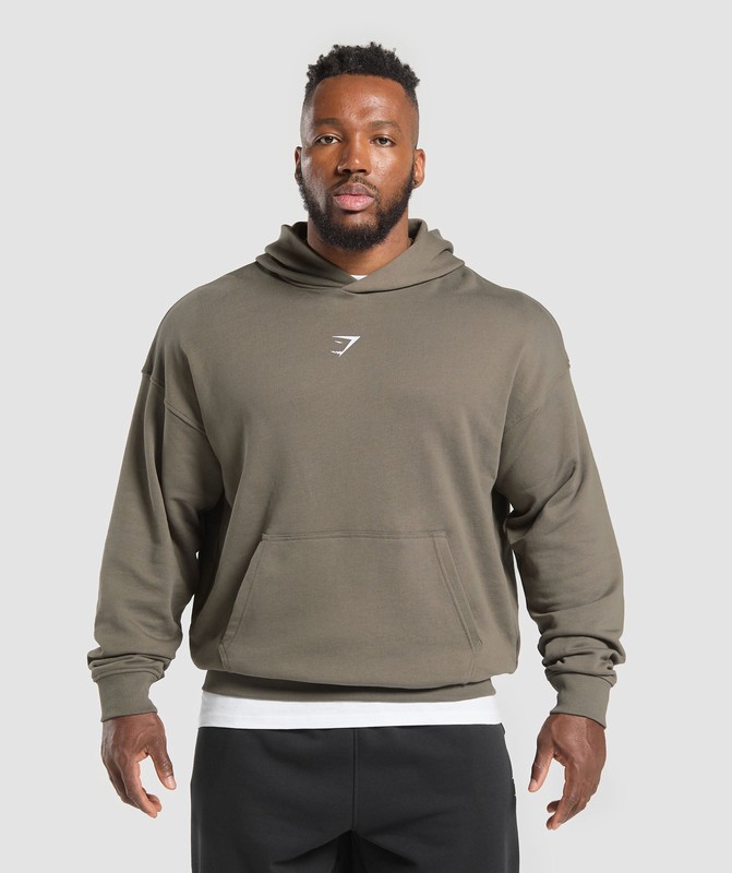 Gymshark Training Dept. Hoodie Hoodie Heren Camo Bruin | MHVE54126