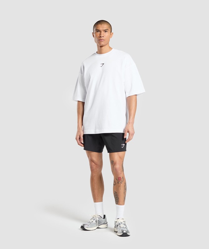 Gymshark Training Dept OS Tee GFX T-Shirt Heren Wit | QHLY23497