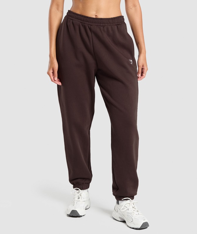 Gymshark Training Fleece Joggers Joggingbroek Dames Bruin | XHOZ19623