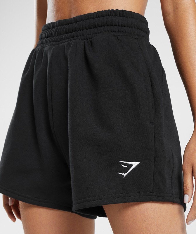 Gymshark Training Fleece Shorts Korte Broek Dames Zwart | LUAR40269