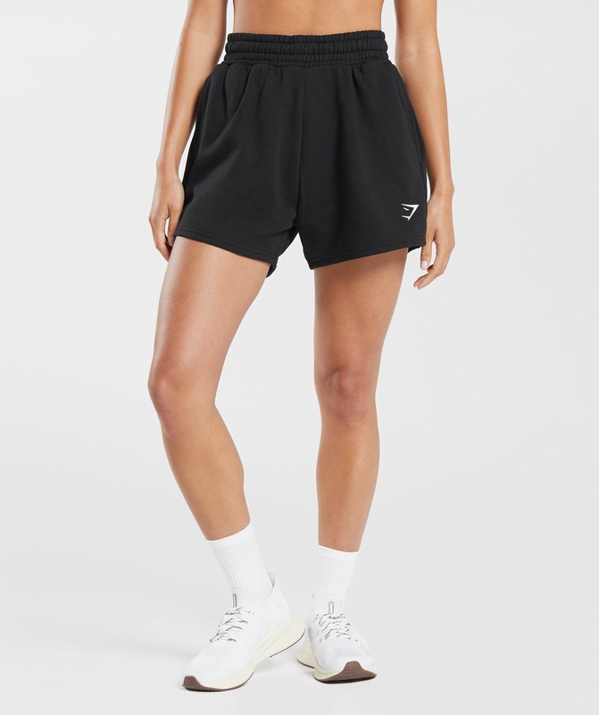 Gymshark Training Fleece Shorts Korte Broek Dames Zwart | LUAR40269