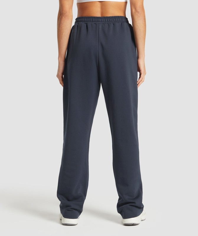 Gymshark Training Fleece Straight Leg Joggers Joggingbroek Dames Blauw | DSEX53069