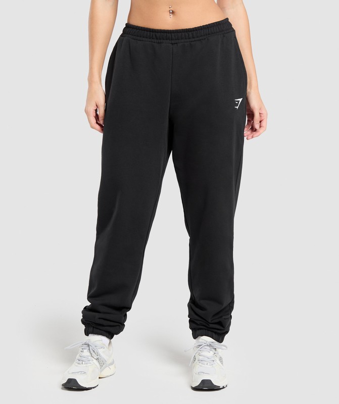 Gymshark Training Fleece Tall Joggers Joggingbroek Dames Zwart | XFUW32948
