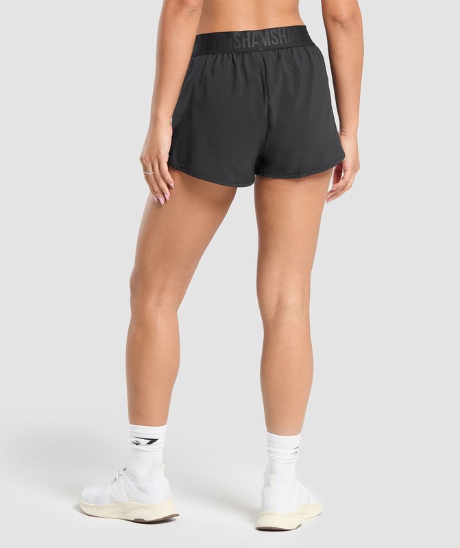 Gymshark Training Loose Fit Shorts Korte Broek Dames Zwart | ECKS17630