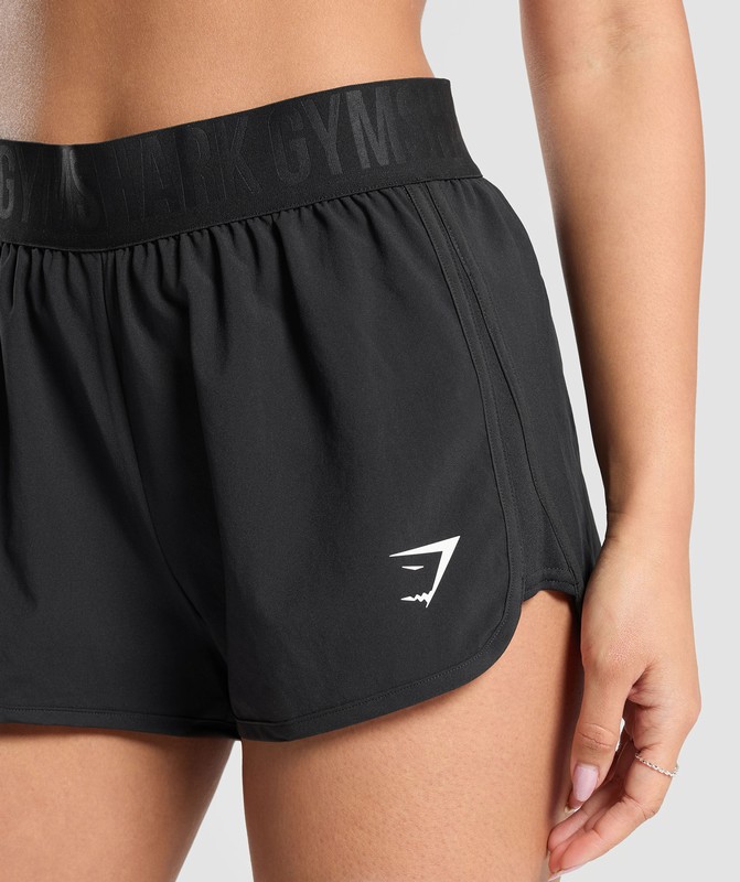 Gymshark Training Loose Fit Shorts Korte Broek Dames Zwart | ECKS17630