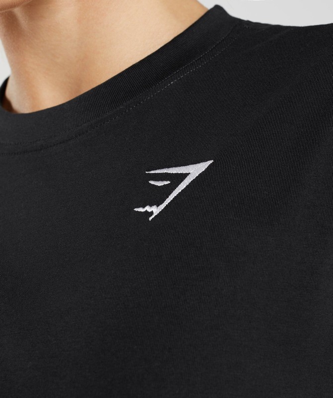 Gymshark Training Oversized T-Shirt T-Shirt Dames Zwart | CSMO85039