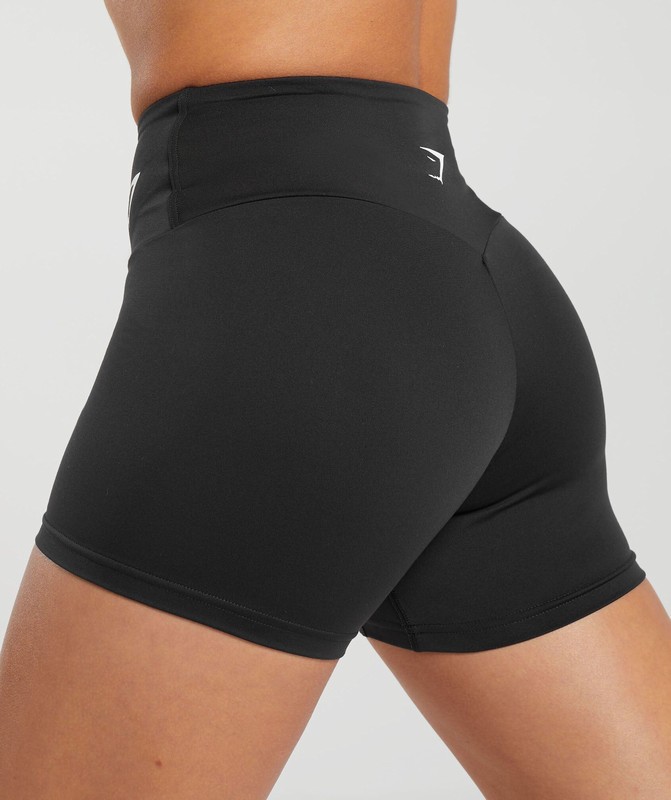 Gymshark Training Tight Shorts Korte Broek Dames Zwart | LFWZ73104
