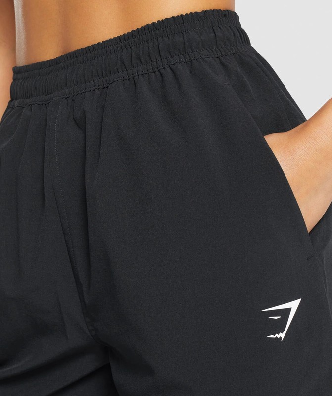 Gymshark Training Woven Pants Broek Dames Zwart | WKEF94687