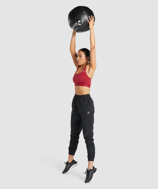 Gymshark Training Woven Pants Broek Dames Zwart | WKEF94687
