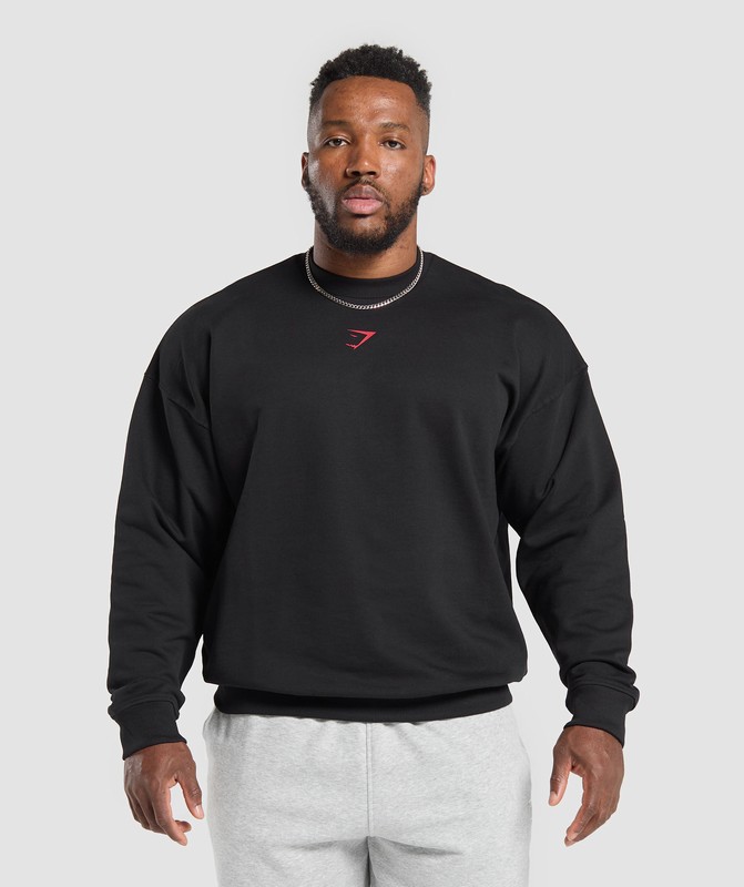 Gymshark Trophy Graphic Crew Sokken Heren Zwart | USIF80519