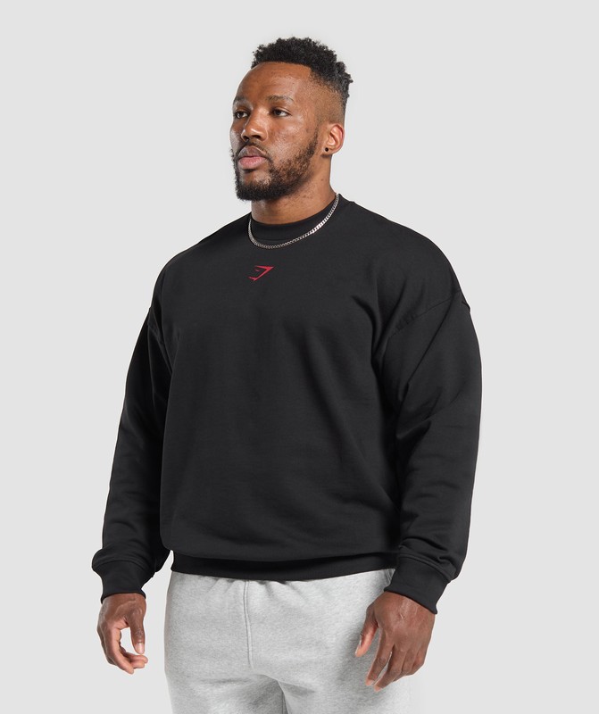 Gymshark Trophy Graphic Crew Sokken Heren Zwart | USIF80519