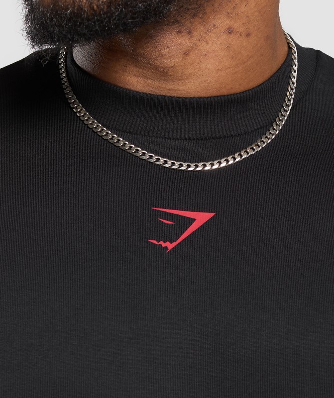 Gymshark Trophy Graphic Crew Sokken Heren Zwart | USIF80519