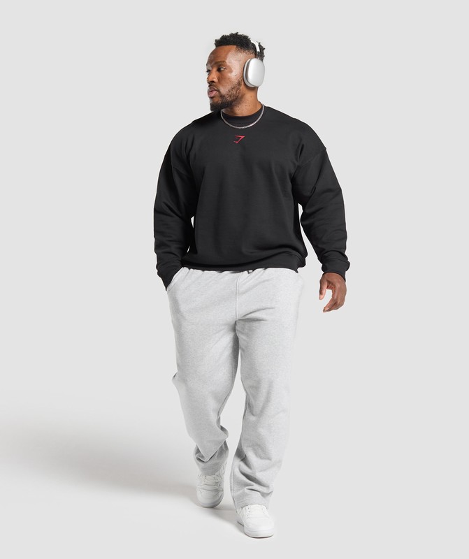 Gymshark Trophy Graphic Crew Sokken Heren Zwart | USIF80519