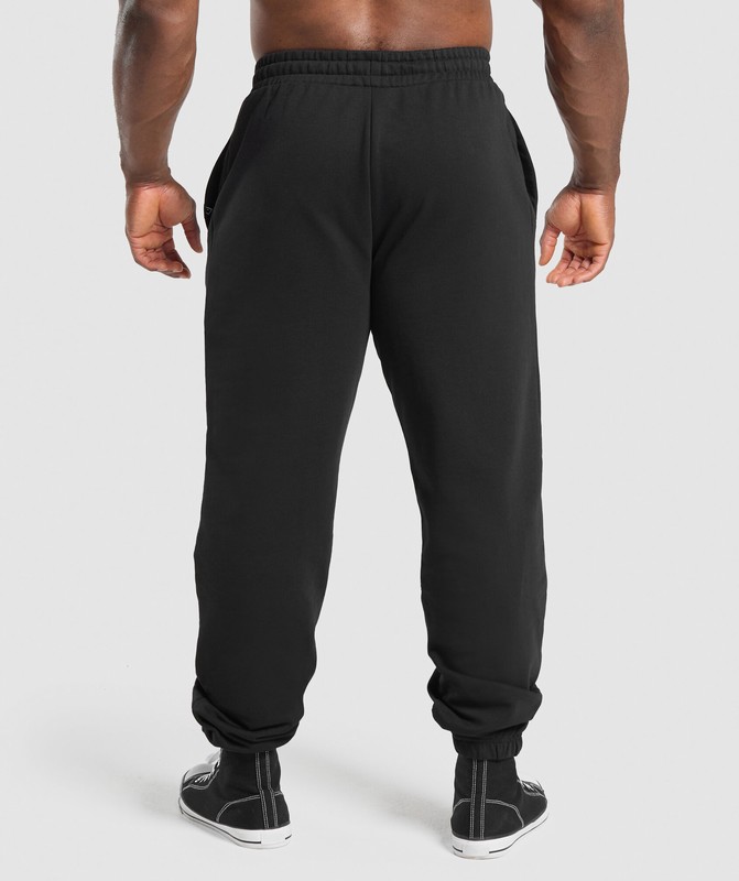 Gymshark Trophy Graphic Joggers Joggingbroek Heren Zwart | FNXS04658