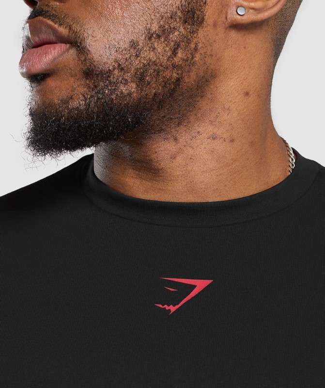 Gymshark Trophy Graphic T-Shirt T-Shirt Heren Zwart | WLQD63810