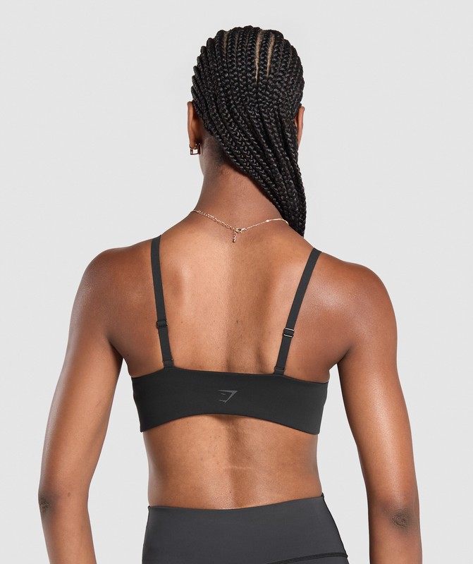 Gymshark Twist Front Bralette Bralettes Dames Zwart | LJZK27630