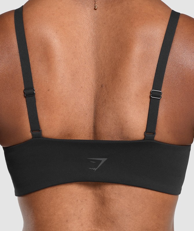 Gymshark Twist Front Bralette Bralettes Dames Zwart | LJZK27630