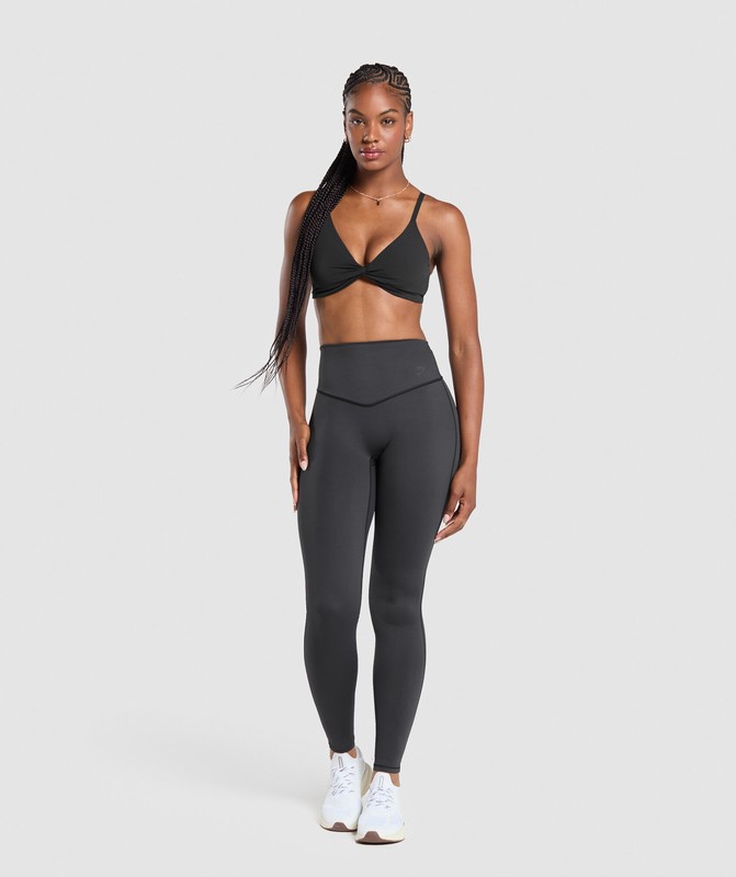 Gymshark Twist Front Bralette Bralettes Dames Zwart | LJZK27630