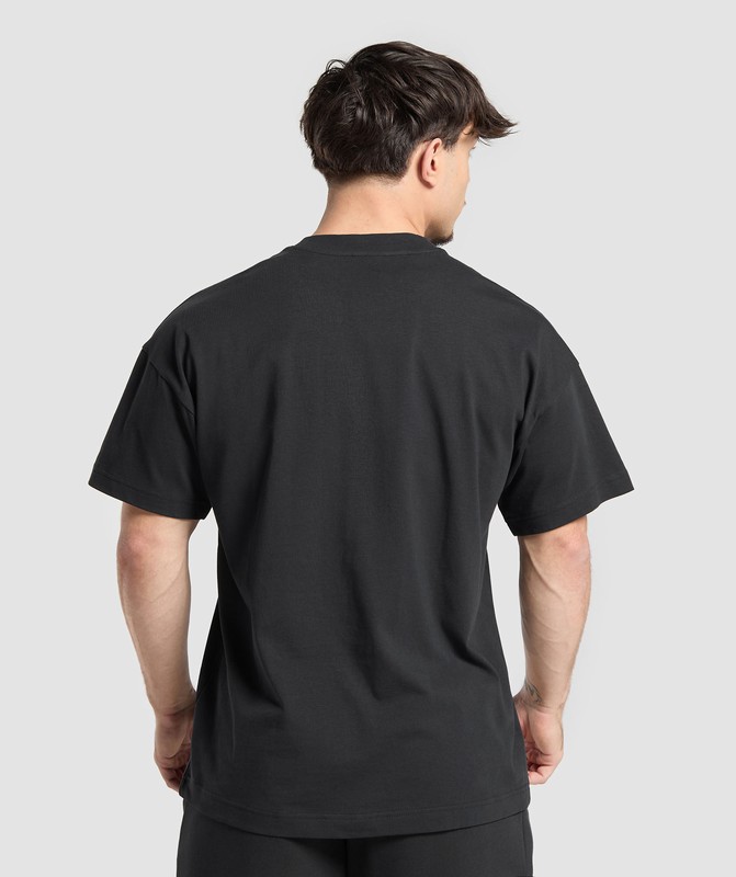 Gymshark UAE Oversized T-Shirt T-Shirt Heren Zwart | XKRQ63570