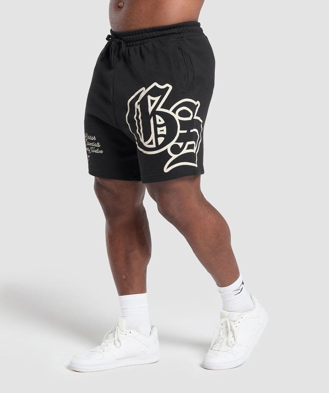 Gymshark Varsity Graphic Shorts Korte Broek Heren Zwart | XLIB30795